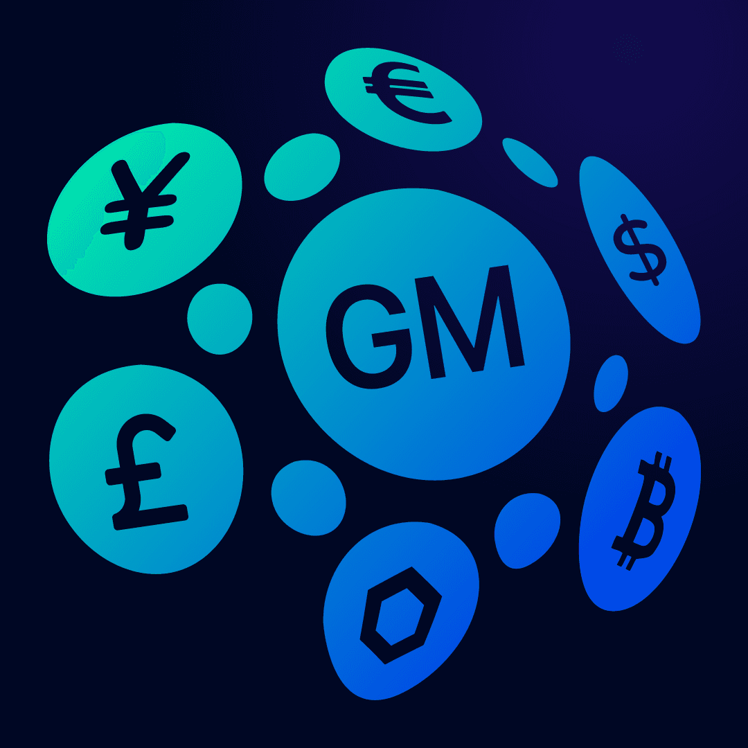 The full GlobeMax brand artwork, composed from international currency references around a central globe